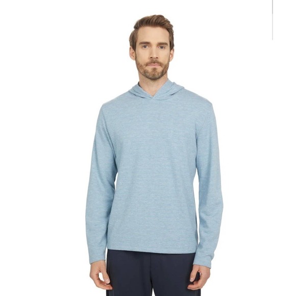 Vince Sun-Faded Textured Linen Blend Pullover Hoodie Size Large - Picture 1 of 7